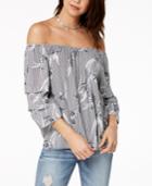 Crave Fame By Almost Famous Juniors' Off-the-shoulder Tiered Top