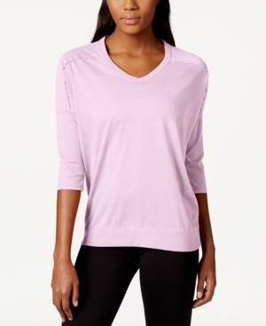 Calvin Klein Performance Long-sleeve V-neck Top