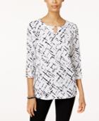 Jm Collection Embellished Keyhole Tunic, Only At Macy's