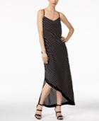 Ny Collection Striped Asymmetrical Maxi Dress