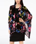 Inc International Concepts Vibrant Floral Cape, Created For Macy's