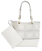 Calvin Klein Perforated Reversible Tote With Pouch