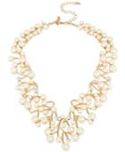 M. Haskell For Inc International Concepts Gold-tone Imitation Pearl And Crystal Vine Statement Necklace, Created For Macy's