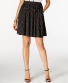 Cece By Cynthia Steffe Dot-print Fit & Flare Skirt