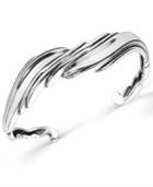 Carolyn Pollack Fluted Smooth Cuff Bracelet In Sterling Silver