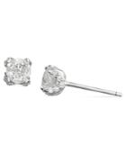 Diamond Pave Stud Earrings In 14k White Gold (3/4 Ct. T.w.)