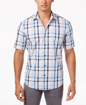 Alfani Men's Heathered Plaid Shirt, Only At Macy's
