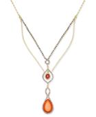 Inc International Concepts Gold-tone Layer Crystal Pendant Necklace, Only At Macy's