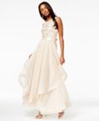 Say Yes To The Prom Juniors' Embellished Layered Gown, A Macy's Exclusive