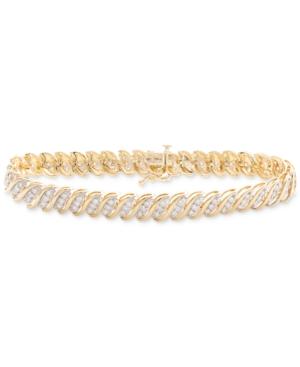 Wrapped In Love Diamond Tennis Bracelet (3 Ct. T.w.) In 14k Gold, Only At Macy's