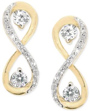 Wrapped In Love Diamond Infinity Drop Earrings (1/3 Ct. T.w.) In 14k Gold