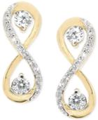 Wrapped In Love Diamond Infinity Drop Earrings (1/3 Ct. T.w.) In 14k Gold
