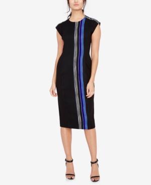 Rachel Rachel Roy Tweed Striped Midi Dress