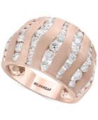 Pave Rose By Effy Diamond Wavy Statement Ring (1-5/8 Ct. T.w.) In 14k Rose Gold