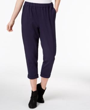 Eileen Fisher Organic Cotton Pull-on Cropped Pants, Regular & Petite