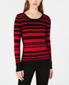 Bcx Juniors' Long-sleeve Striped Sweater