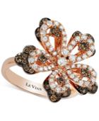 Le Vian Chocolatier Diamond Flower Ring (1 Ct. T.w.) In 14k Rose Gold
