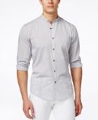 Alfani Men's Warren Banded-collar Long-sleeve Shirt, Only At Macy's