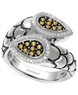 Effy Diamond Bypass Ring (1/5 Ct. T.w.) In 18k Gold And Sterling Silver