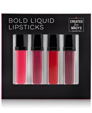 Macy's Beauty Collection 4-pc. Bold Liquid Lipsticks Set, Created For Macy's