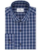 Ryan Seacrest Distinction Men's Slim-fit Non-iron Blue Check Dress Shirt, Only At Macy's