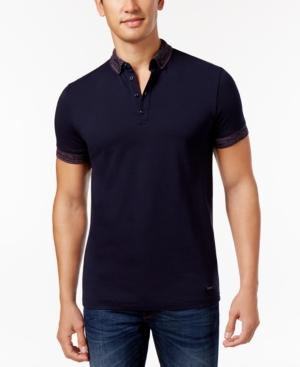 Hugo Boss Orange Men's Contrast-trim Button-down Polo