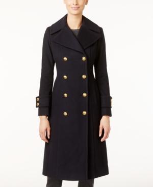 Anne Klein Double-breasted Wool-cashmere Blend Walker Coat