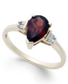 Garnet (1-1/2 Ct. T.w.) And Diamond Accent Ring In 14k Gold