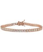 Giani Bernini Cubic Zirconia Tennis Bracelet In 18k Rose Gold-plated Sterling Silver, Only At Macy's