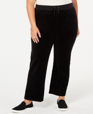 Juicy Couture Juniors' Plus Size Mar Vista Velour Pants