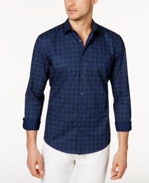 Alfani Men's Diamond Check Shirt, Only At Macy's