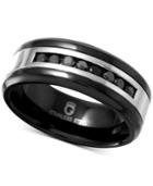 Men's Diamond Two-tone Band (1/2 Ct. T.w.) In Stainless Steel & Black Ion-plate