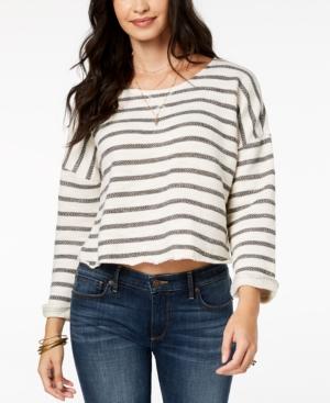 Lucky Brand Striped Cutout Sweatshirt