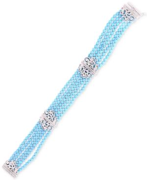 Apatite Beaded Bracelet (66-4/9 Ct. T.w.) In Sterling Silver