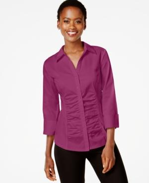 Ny Collection Ruched-front Shirt