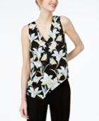 Bar Iii Printed Asymmetrical Top, Created For Macy's