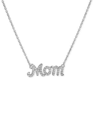 Diamond Mom Pendant Necklace (1/4 Ct. T.w.) In Sterling Silver