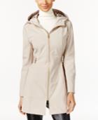Via Spiga Hooded Water Resistant Softshell Raincoat