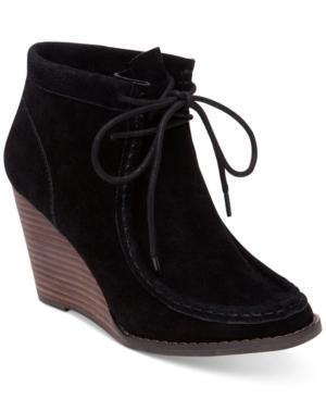 Lucky Brand Women's Ysabel Lace-up Wedge Booties Women's Shoes