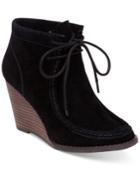 Lucky Brand Women's Ysabel Lace-up Wedge Booties Women's Shoes