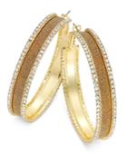 Thalia Sodi Gold-tone Pave Glitter Hoop Earrings, Only At Macy's