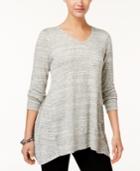 Style & Co Spacedyed Tunic Sweater, Created For Macy's