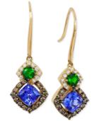 Le Vian Chocolatier Neo Geo Multi-gemstone (1-1/4 Ct. T.w.) And Diamond (1/2 Ct. T.w.) Drop Earrings In 14k Gold
