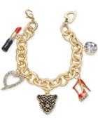 Thalia Sodi Gold-tone Enamel And Crystal Glamour Charm Bracelet, Only At Macy's