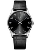 Calvin Klein Men's Swiss Classic Black Leather Strap Watch 38mm K4d211cx