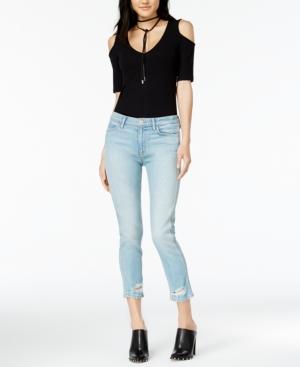 Hudson Jeans Savvy Ripped Cropped Jeans