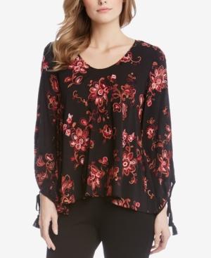 Karen Kane Embroidered Peasant Top