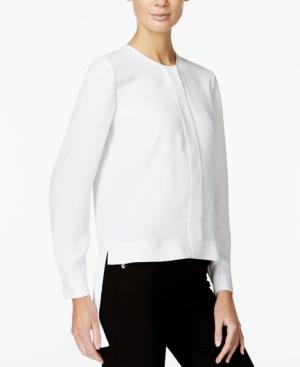 Armani Exchange High-low Button-front Top, A Macy's Exclusive