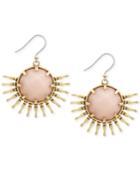 Lucky Brand Gold-tone Stone Sunburst Drop Earrings