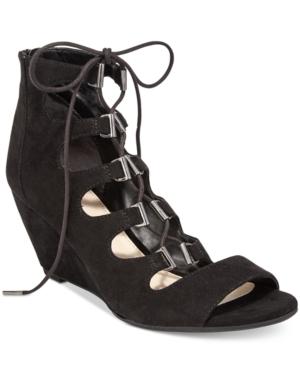 Bar Iii Kerry Lace-up Wedge Dress Sandals, Only At Macy's Women's Shoes